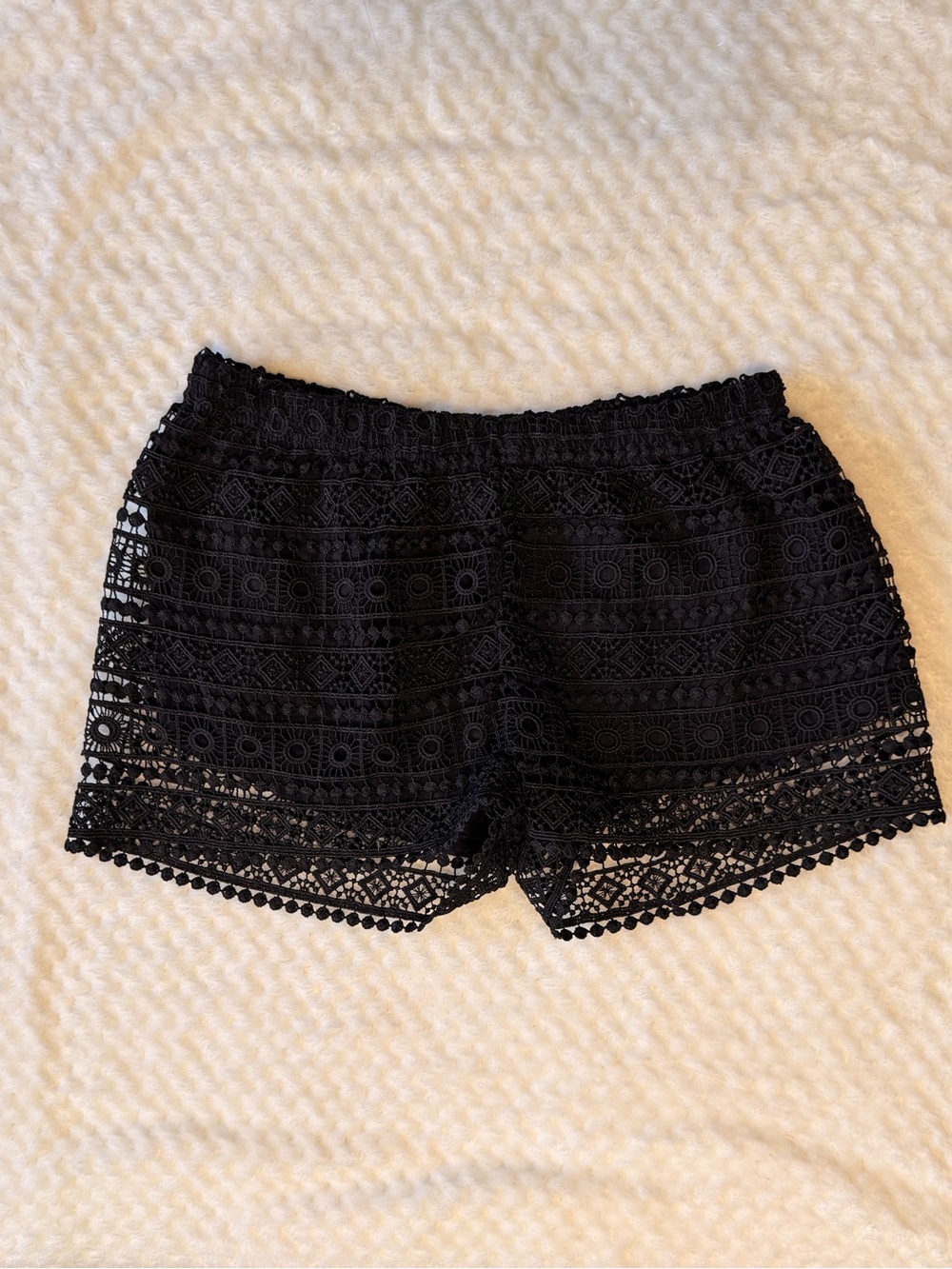 H&M Black Crochet Lace Shorts | Size XS